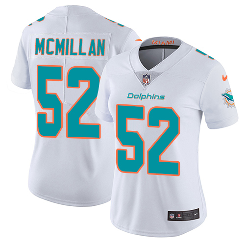 Nike Miami Dolphins #52 Raekwon McMillan White Women Stitched NFL Vapor Untouchable Limited Jersey->women nfl jersey->Women Jersey